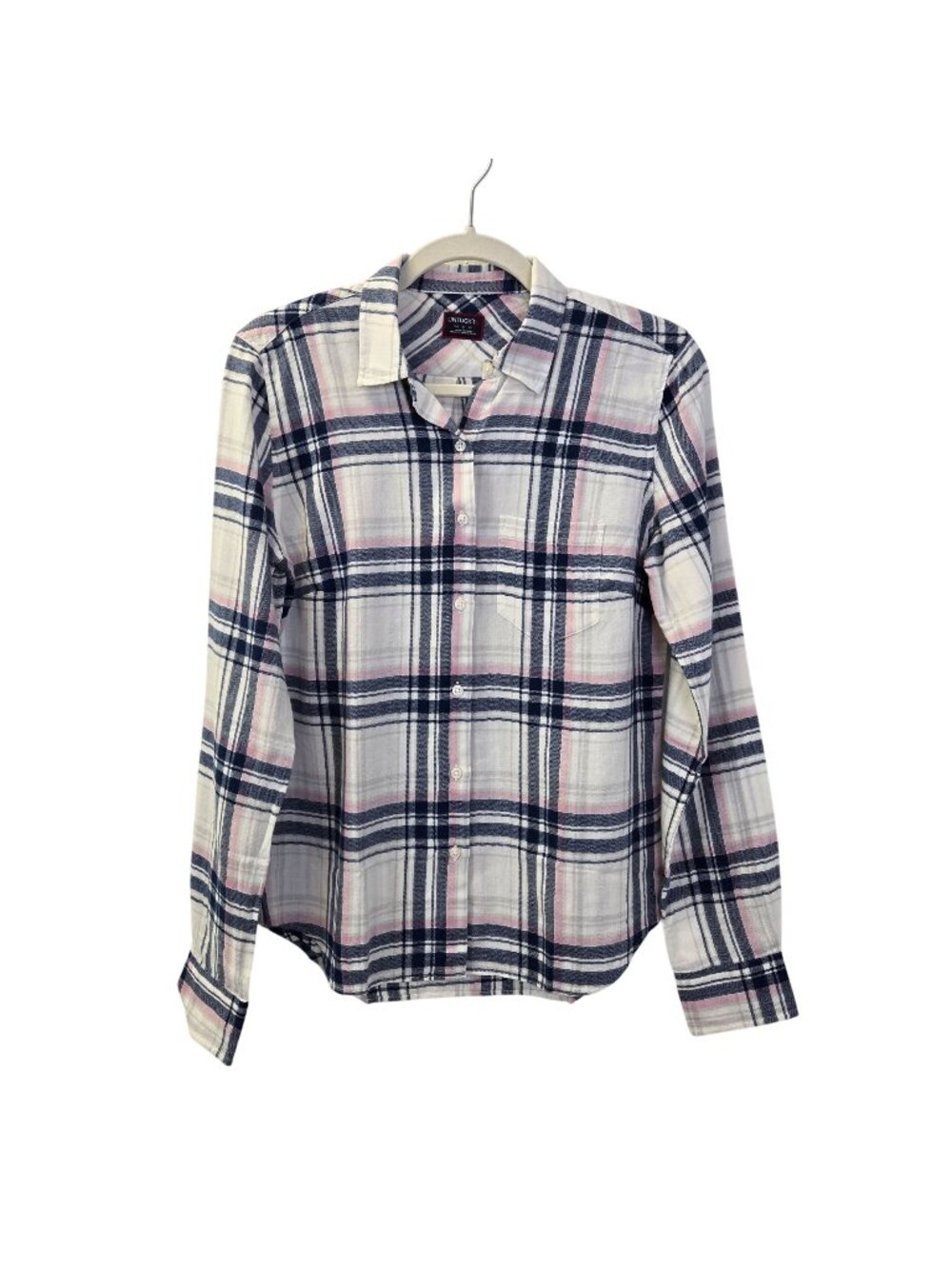 NWT UNTUCKit De Toren Plaid Long Sleeve Button Down Shirt Size 6